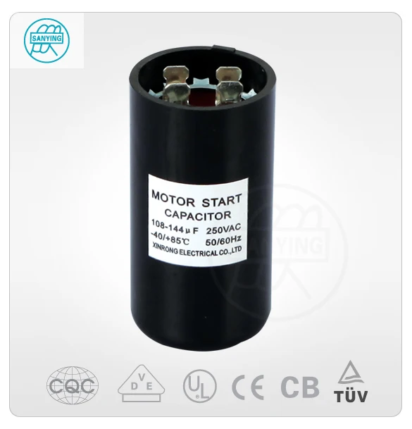 Cylinder ABS Plastic Electric AC Motor Start-up Capacitor