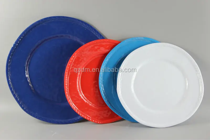 Rustic Melamine Dinner Plate Unbreakble Dish