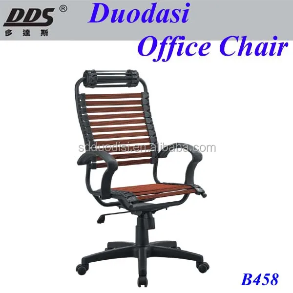 Chrome Base Elastic Rope Bungee Rubber Band Comfort Swivel Office Chair