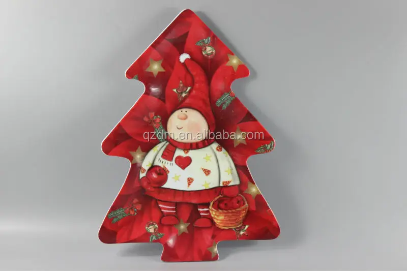 Cheap Melamine Christmas Tree Plate