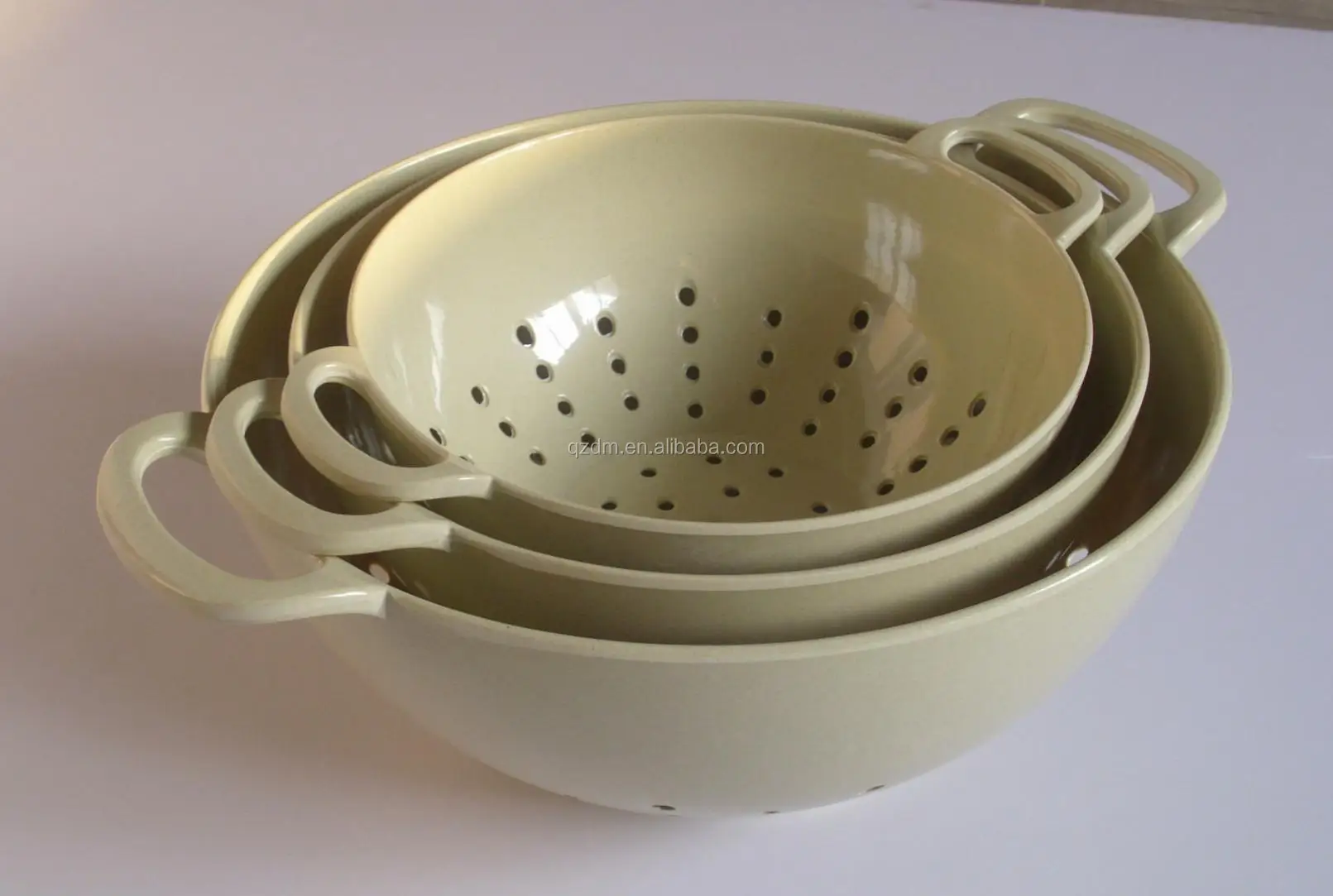 3pcs melamine colander bowl