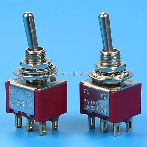 5Pcs MTS-203 AC 125V 6A ON/OFF/ON 3 Position DPDT Toggle Switch HGji 