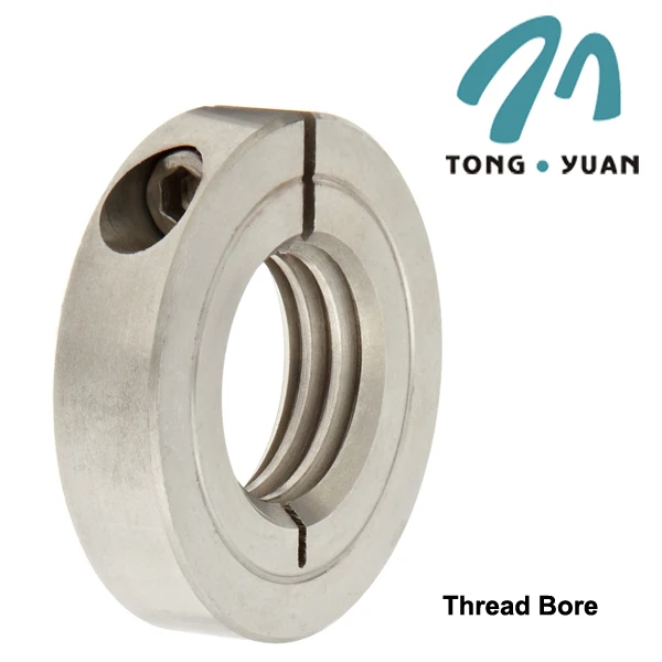 One Piece Split Clamping Steel Threaded Shaft Collar Buy Threaded