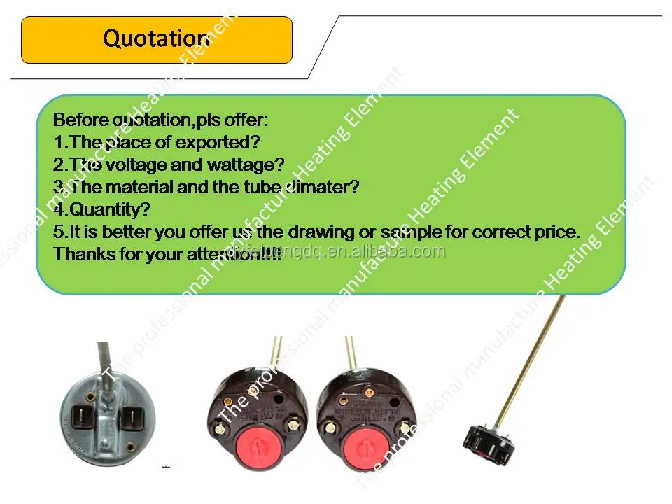 1500w Copper Electric Water Heating Element With Temperature Control