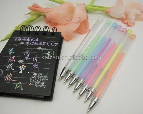 Pens that write on black paper