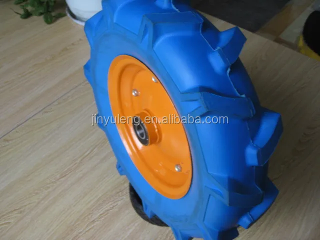 agricultural Herringbone pattern 16 inches 4.00-8 pu solid rubber foam wheel for wheelbarrow ,Farm machinery,parts,accessories