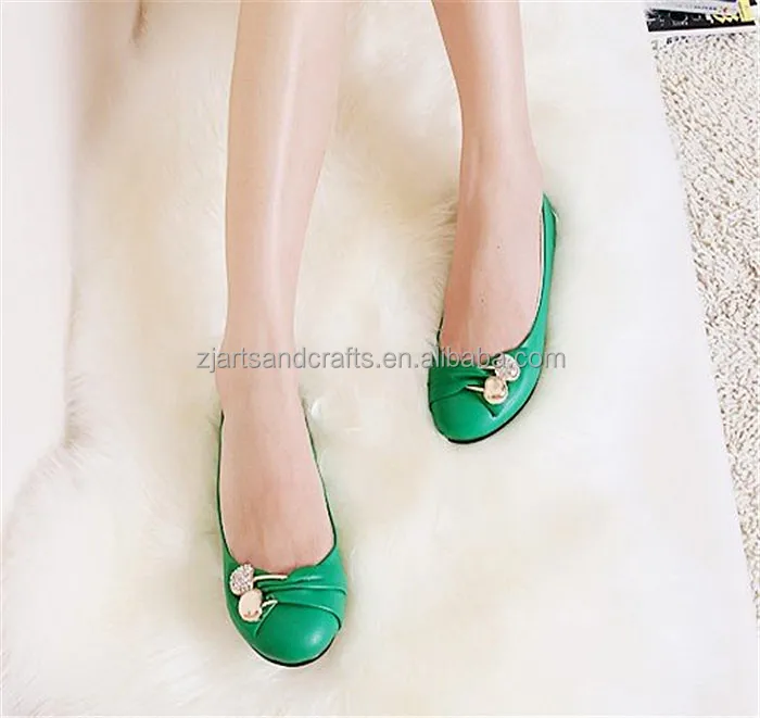 Fashion Spring Butterfly Design Pu Flat China Shoe Wholesalers For