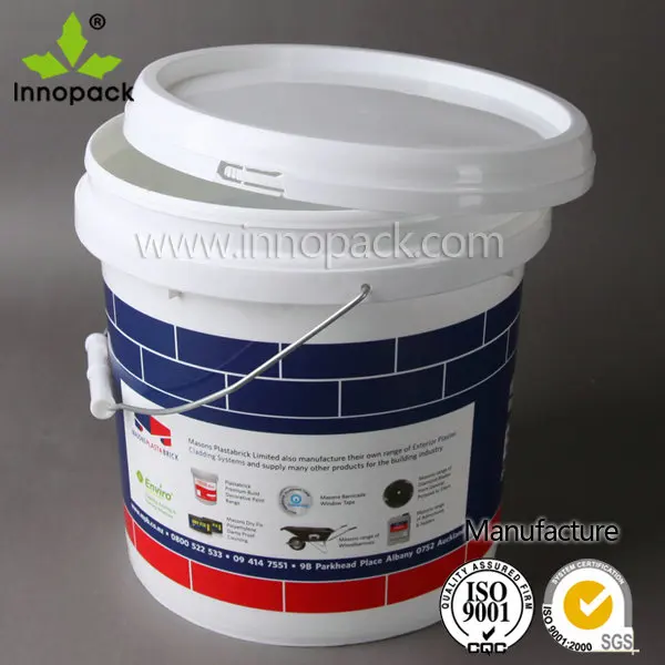 Round Colorful 10l Plastic Bucket With Handle And Lid For Paint - Buy 10l Plastic Bucket,Round ...