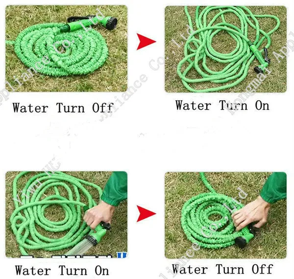 75ft Blue Clear Fabric Flat Garden Hose Expandable Pvc Cloth Magic Hose With Garden Hose Holder