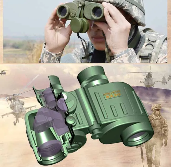 binoculars with compass and rangefinder