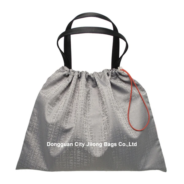 Custom Print Logo Large Pink Satin Purse Drawstring  Dust Covers for Handbags