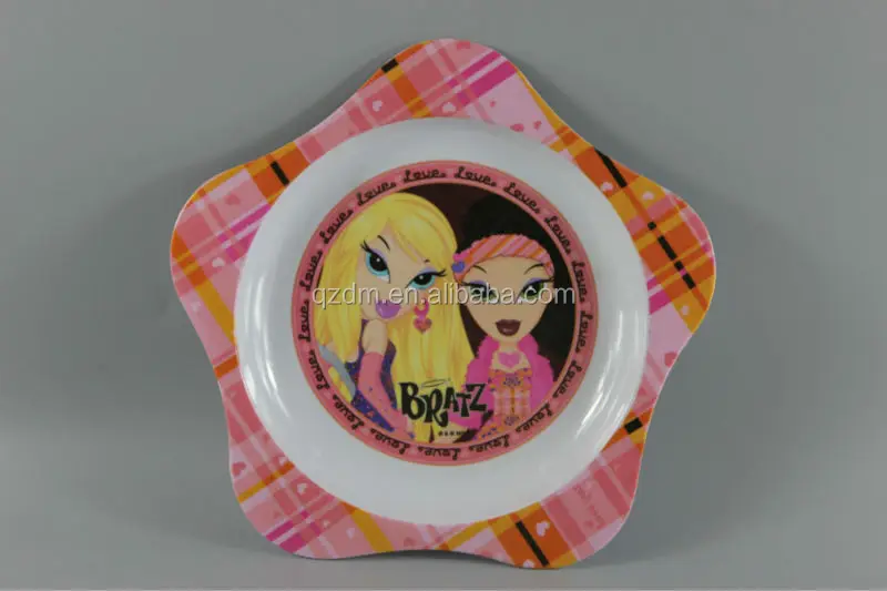 Star Shaped Melamine Dinner Plate For Kids