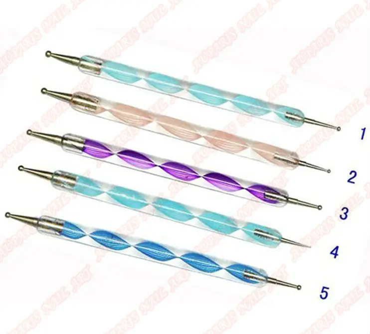 Good Price !!! New Fashion Color Acrylic Handle Double End Nail Dotting