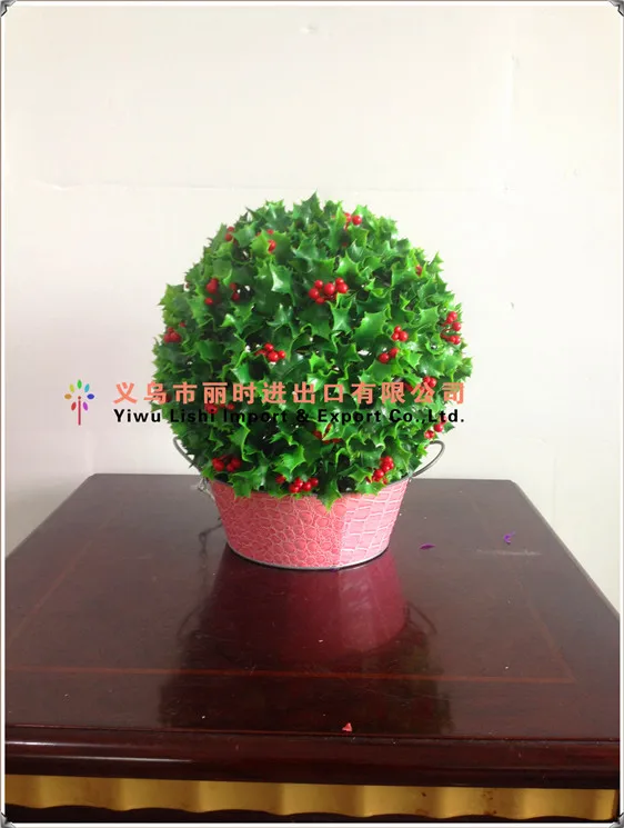 artificial holly topiary balls
