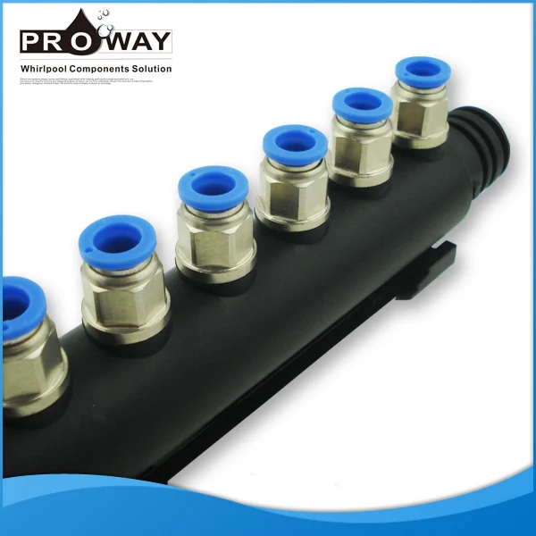 White Pvc Plastic Water Manifold 12 Outlets Air Manifold Distributor