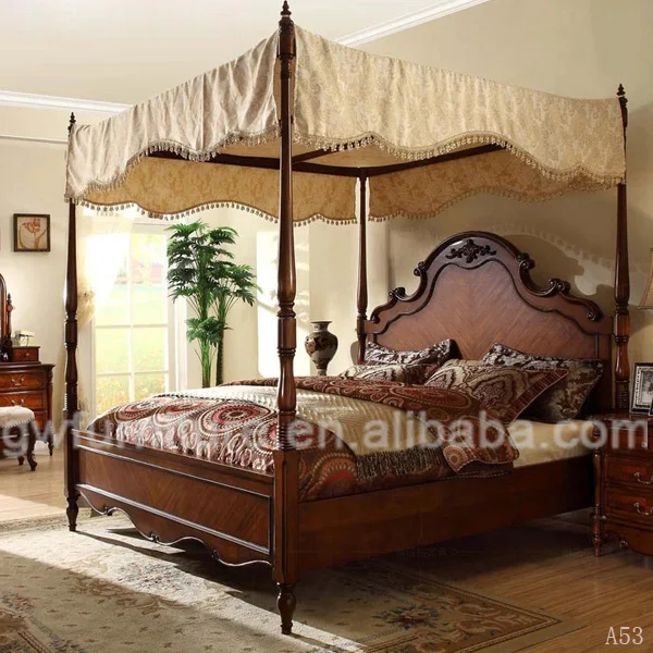 Antique Four Poster Wooden Bed - Buy Antique Four Poster ...