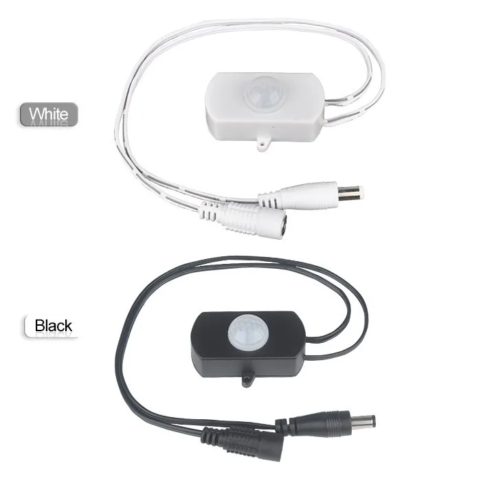 Sensky BS010H 12v 24v 3a Motion Activated Sensor Switch PIR Motion Sensor Switch with Long Distance and Time Adjustable Black Without Light Sensor