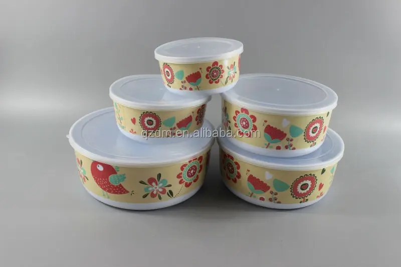 3pcs Melamine Storage Bowl Set With Lid