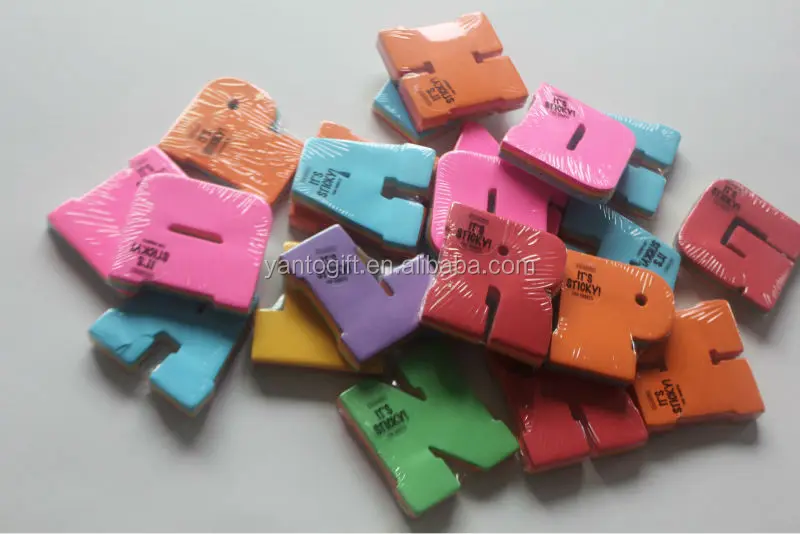 letter shaped post it notes