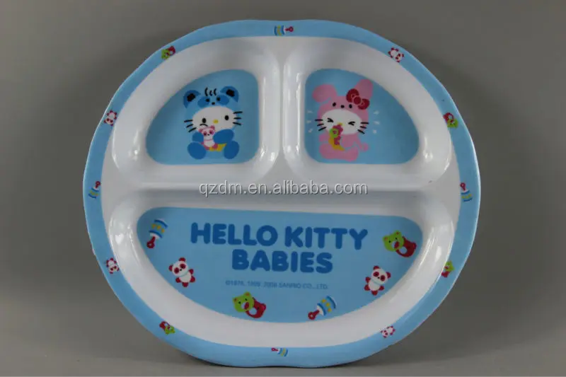 Popular 3 Section Melamine Plates For Children