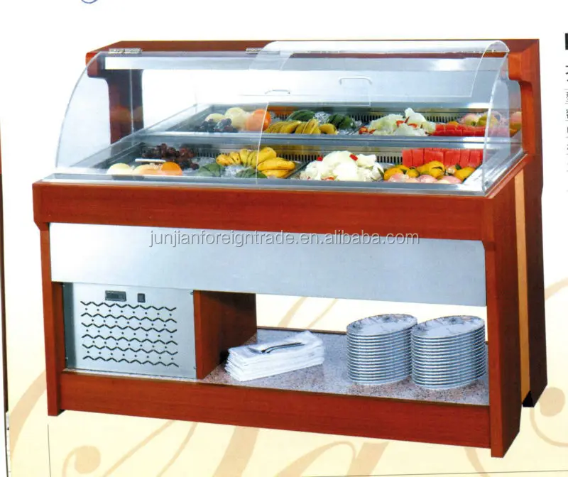 Luxury Marble Salad Bar Display Counter Commercial Refrigerator Luxury Marble Salad Bar Display Counter Commercial Refrigerator Top Cabinet Guangzhou Manufacturer