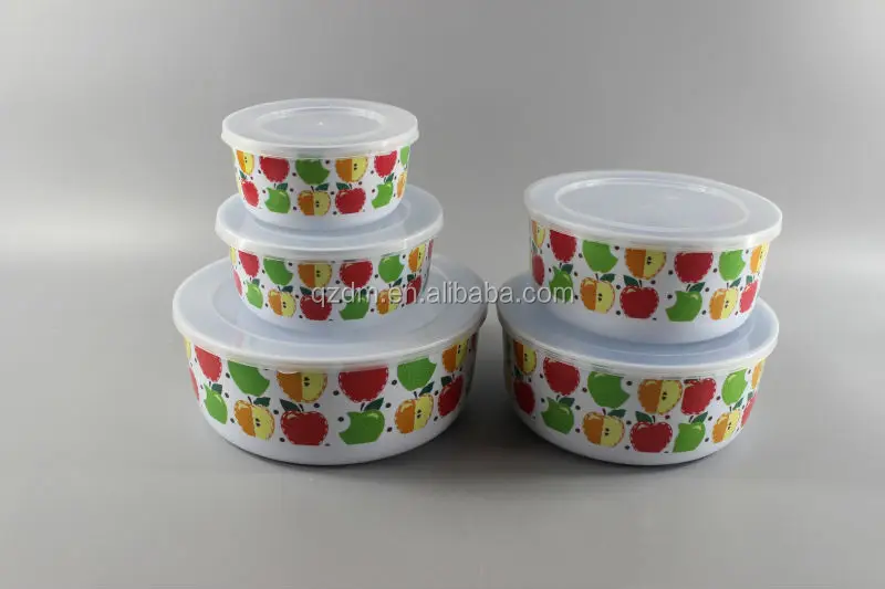 Cheap 5PC Melamine Round Bowl Set With Lid