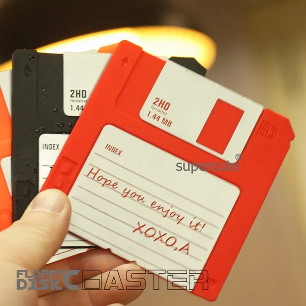 Silicone Floppy Disk Cup Mat Coasters Drink Coasters Home Decor Bar