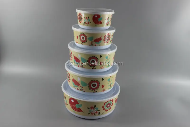3pcs Melamine Storage Bowl Set With Lid