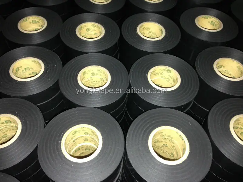 Black Yongle Pvc Insulation Tape Log Roll/pvc Electrical Tape Jumbo