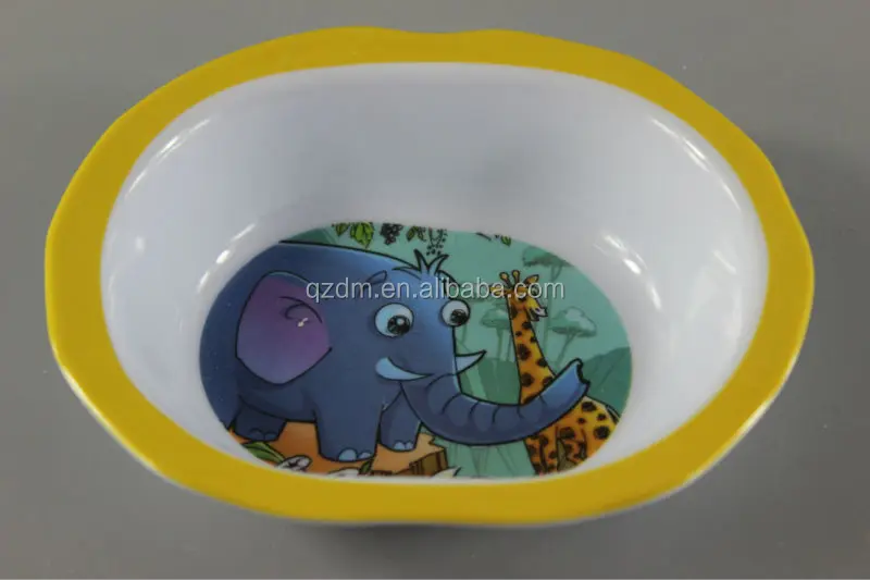Oval Shape Melamine Breakfast Bowl For Child