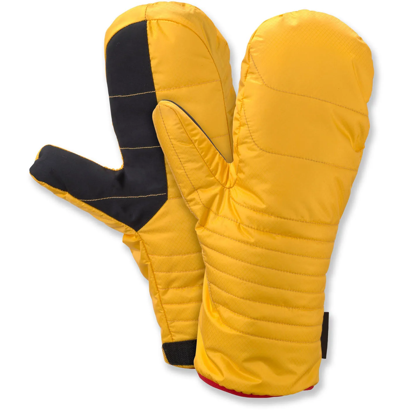 yellow ski gloves