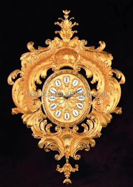 Antique Bronze European Wall Clock Clic Gold Plated Decoration Antique Bronze European Wall Clock Clic Gold Plated Decoration Mounted Art