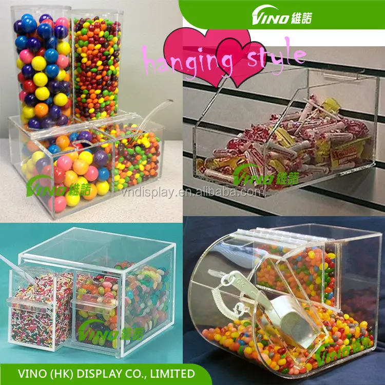 Transparent Acrylic Candy Display Drawer Small Acrylic Display Boxes