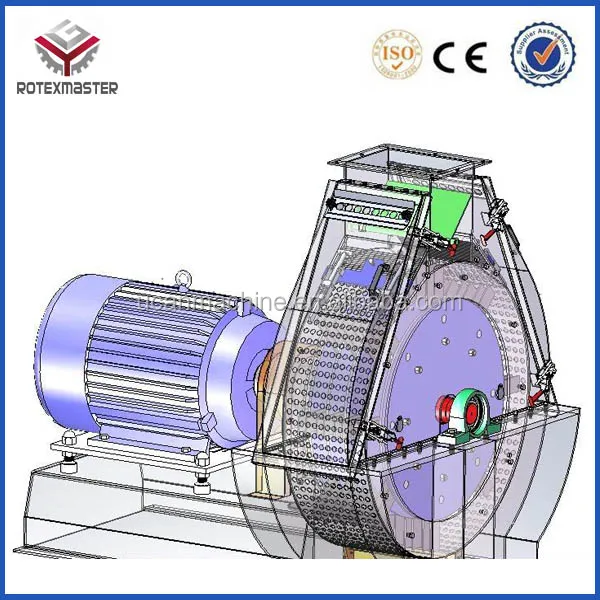 2 T / Jam Pakan Ternak Hammer Mill / Gandum Palu Pabrik 