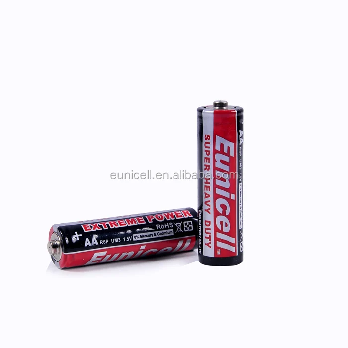 Eunicell R6P AA SUM3 1.5V Zinc Carbon Dry Cell Battery For Flashlight