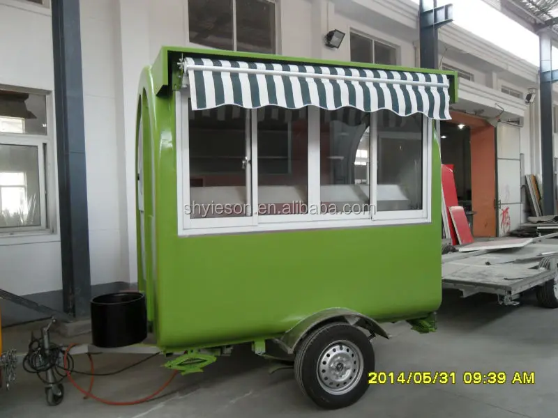Green Color Fast Food Mobile Concession Trailer For Sale ...