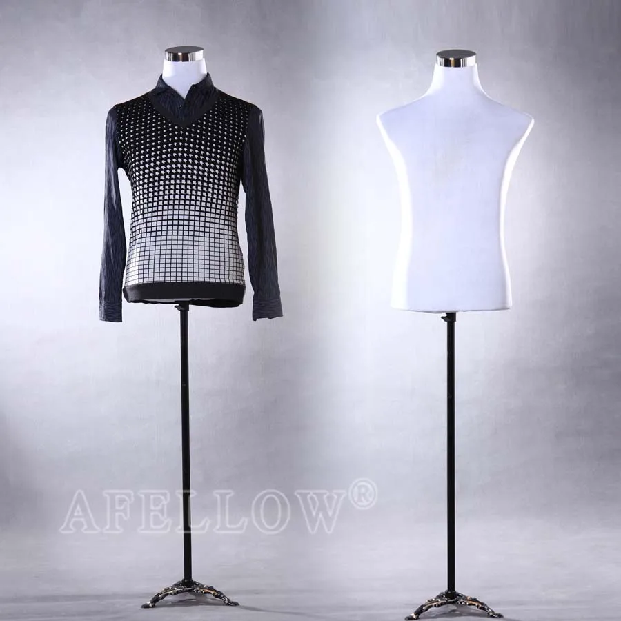 M005 102 White Color Male Torso Fiberglass Half Body Cheap Mannequin