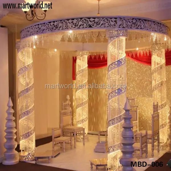 2020 New Design Indian Wedding Stages Decorations Crystal Wedding