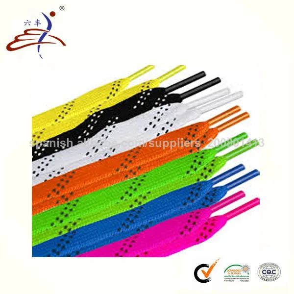 14mm White Custom Hockey Skate Laces Metal Aglet Buy Hockey Laces