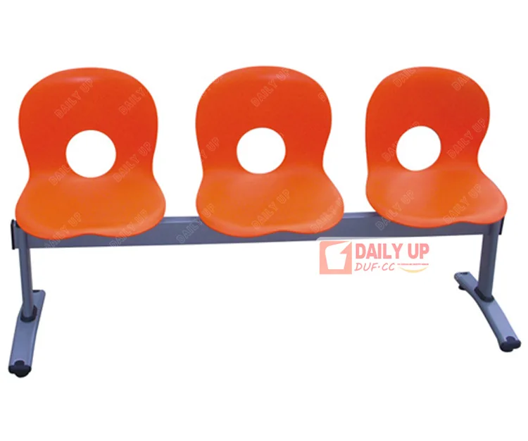 Fashion Steel Public Beam Chair Plastic Waiting Room Chairs Heavy Duty 3-Link Chair