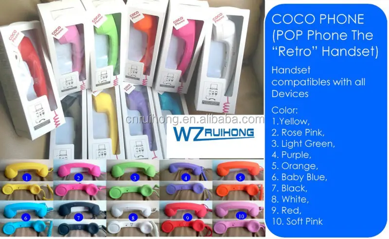 classic retro handset for cell phones
