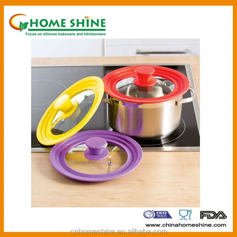 Food Grade Silicone Rim Glass Pan Lid Buy Silicone Rim Glass Pan Lid