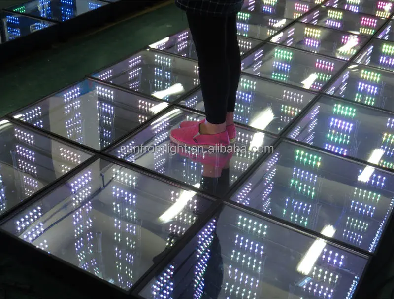 Exposición Popular Baile Colorido Cambiante Led Iluminado Ladrillos De