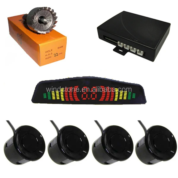 Easy Install 6 Sensors Parking Led Display 2 Front Sensors For Braking