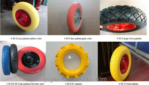 370mm diameter 3.50-8 anti puncture wheels