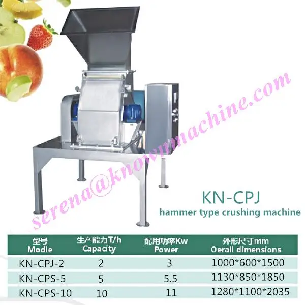 Food Crusher Fruit Crushing Machine/automatic Vegetable Cutting Apple