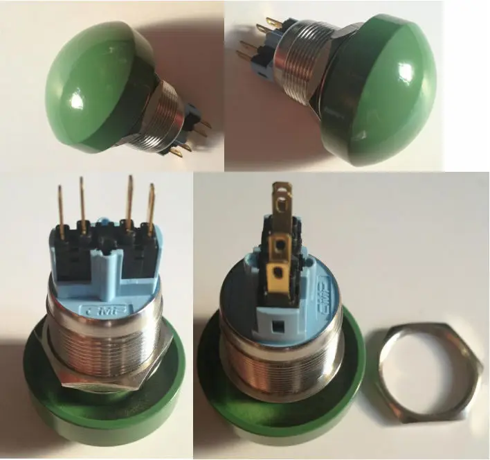 22mm Big Mushroom Pushbutton Switch (Green)