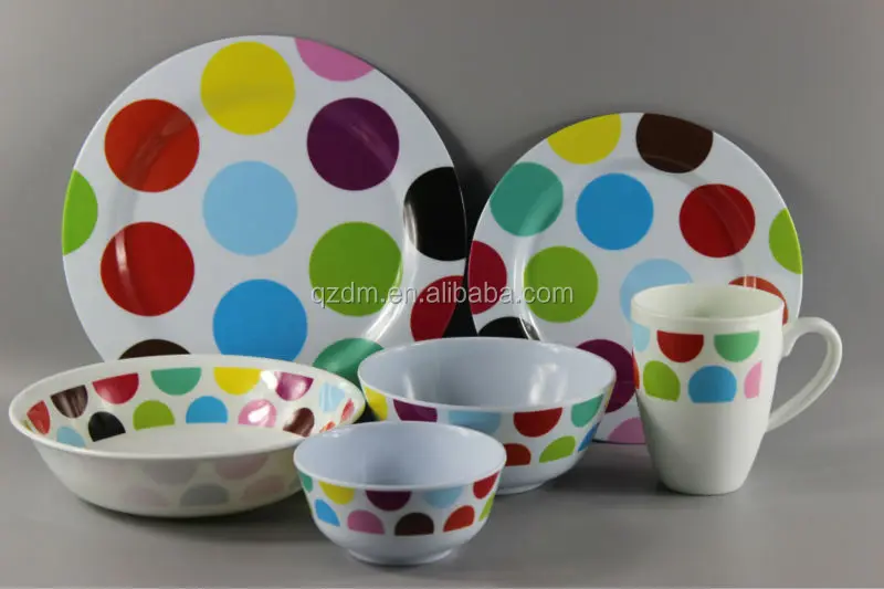 Popular Print Design Melamine Tableware Set