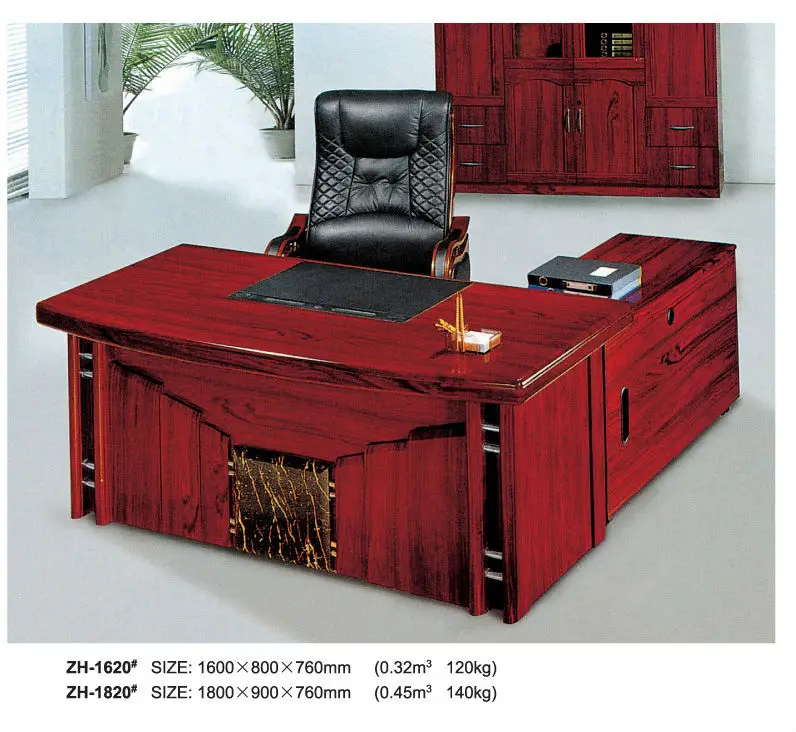 Melamine Panel Old Fashioned Executive Fancy P Shape Office Desk