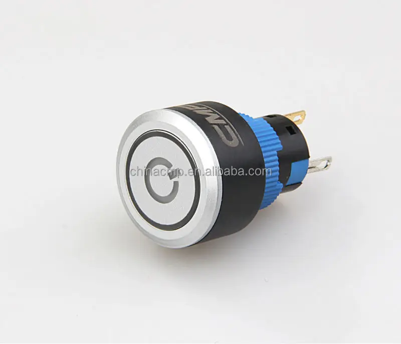 MU series 22mm plastic illuminated button with power symbol